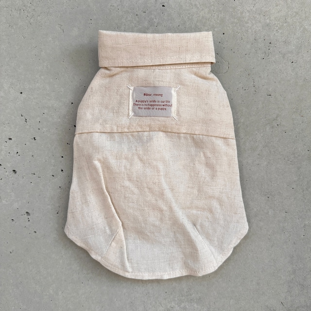 back tag linen shirt