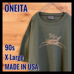 【ONEITA】90s  USA製 ヘビーウェイト Tシャツ アメリカ古着 オーバーサイズ ビッグサイズ ワンポイント