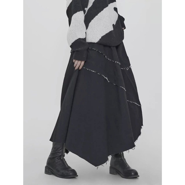 Layered design long skirt C0479