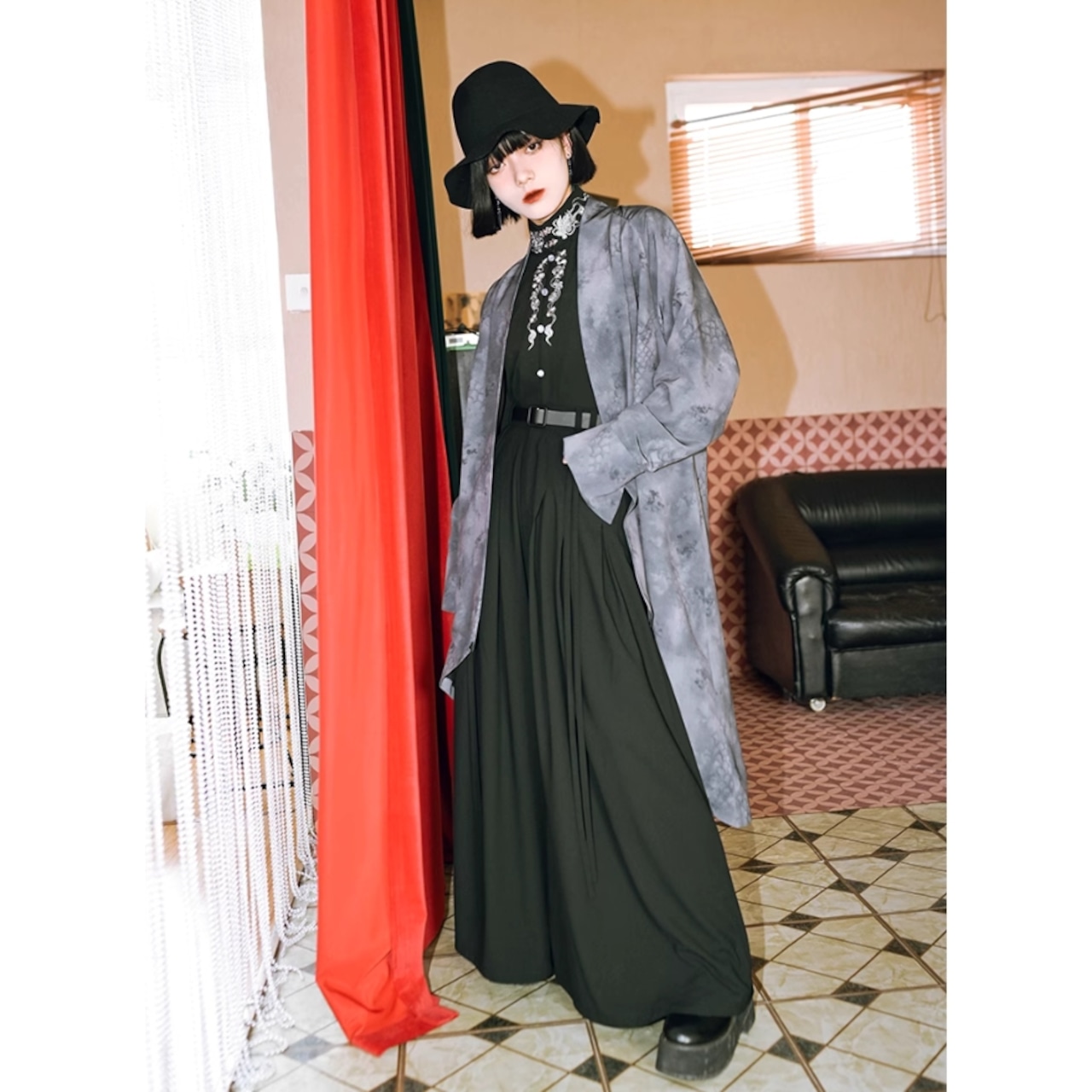 古怪舎 チャイナ風 中華風 チャイナ服 ワイドパンツ 袴パンツ
