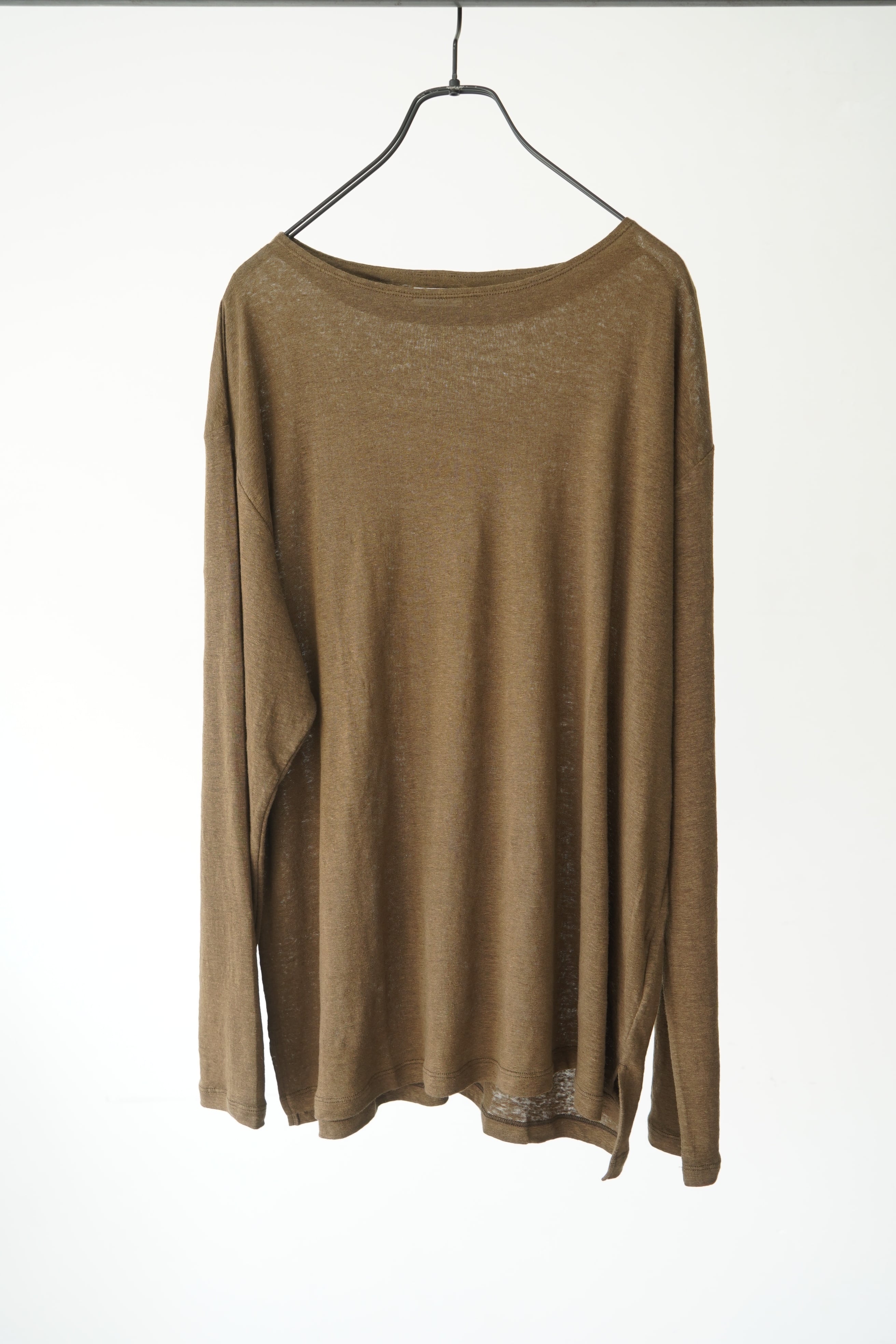 MAATEE&SONS / LINEN L/S BOAT TEE (KHAKI) | LiNN