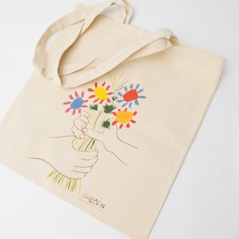WEB限定】ピカソ トートバッグ 花束を持つ手(ブーケ) | hmm WEB限定】ピカソ トートバッグ 花束を持つ手(ブーケ) | hmm