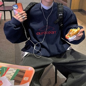 裏起毛ロゴカレッジネイビールーズスウェット　1110