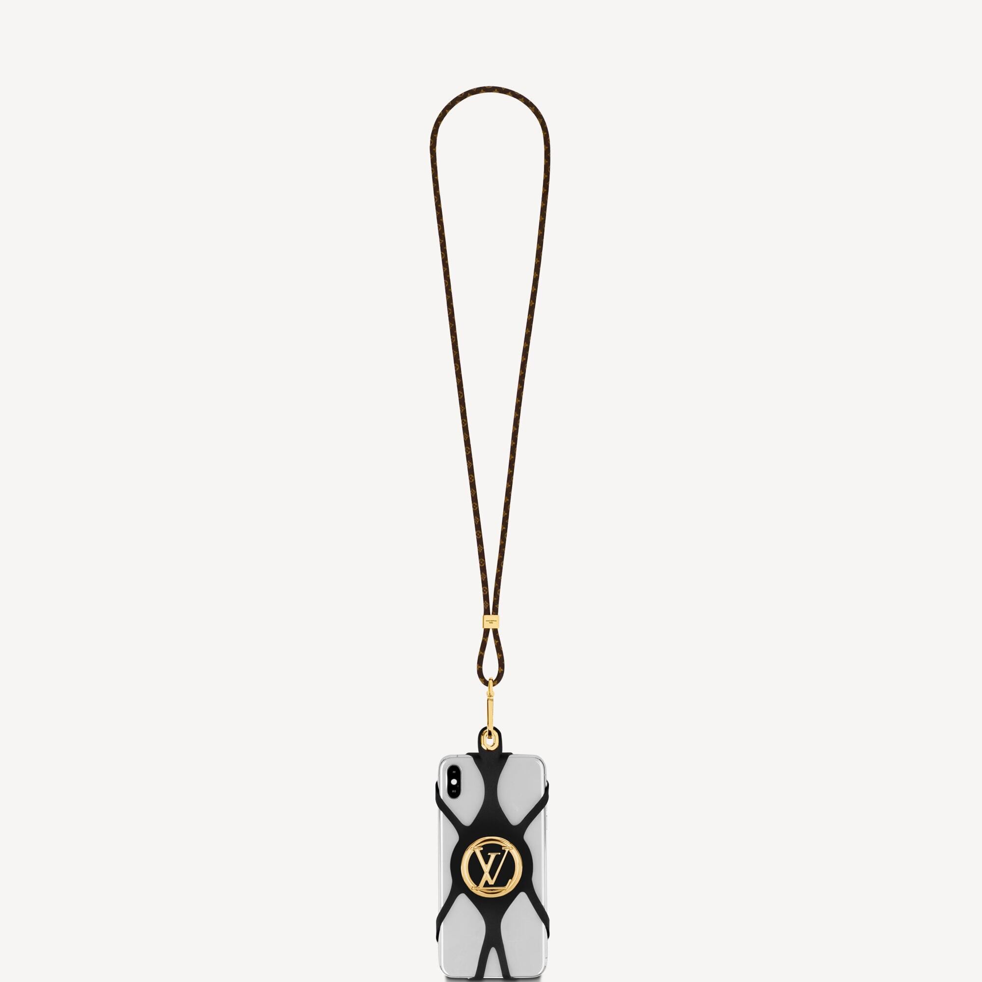 どんなスマホにもマッチ✨LOUIS VUITTON フォンホルダー・ルイーズ 白  