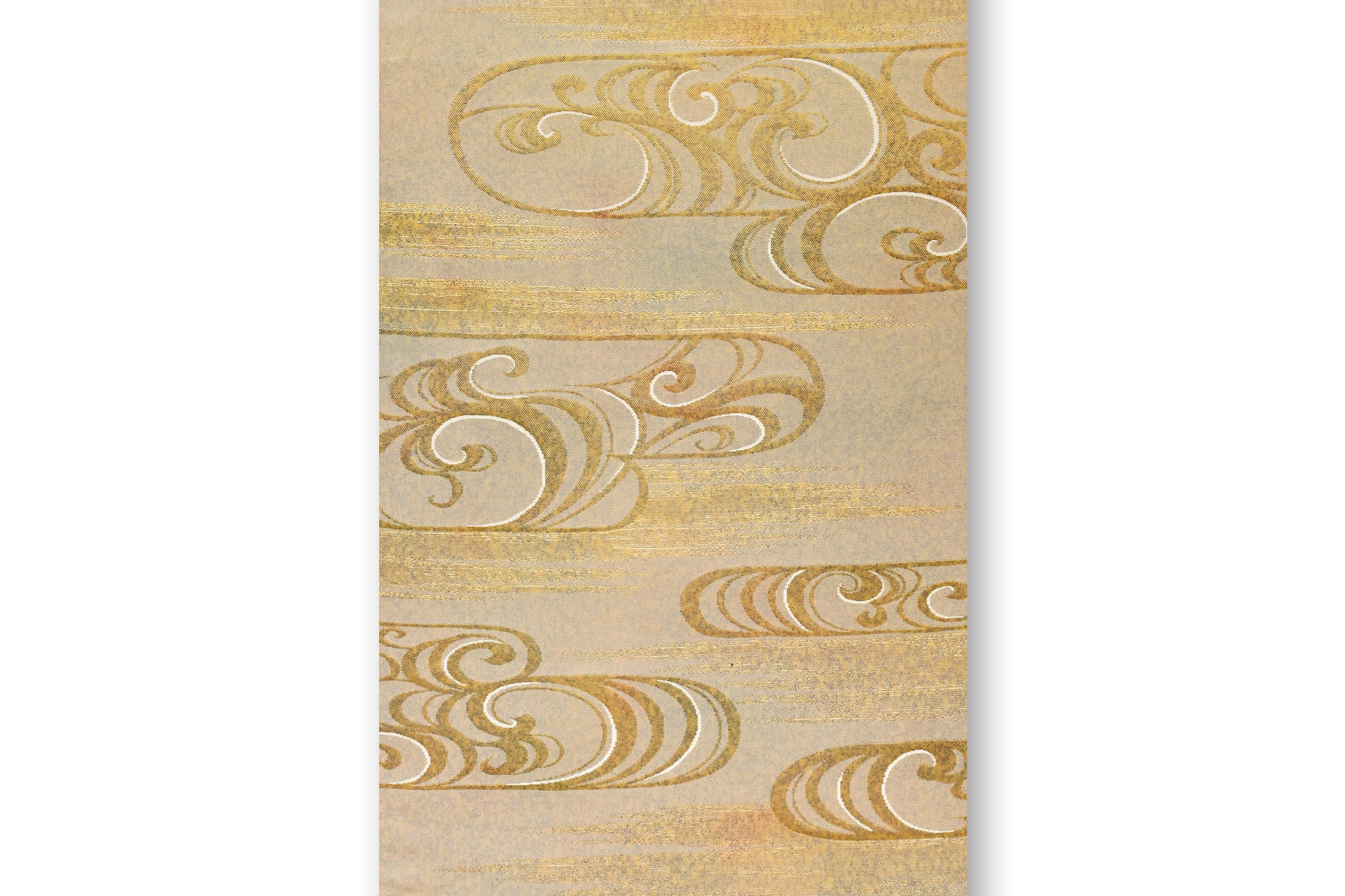 テーブルランナー/古代錦名古屋帯/ 『観世水』/ベージュ/OTR-NKOD-M46