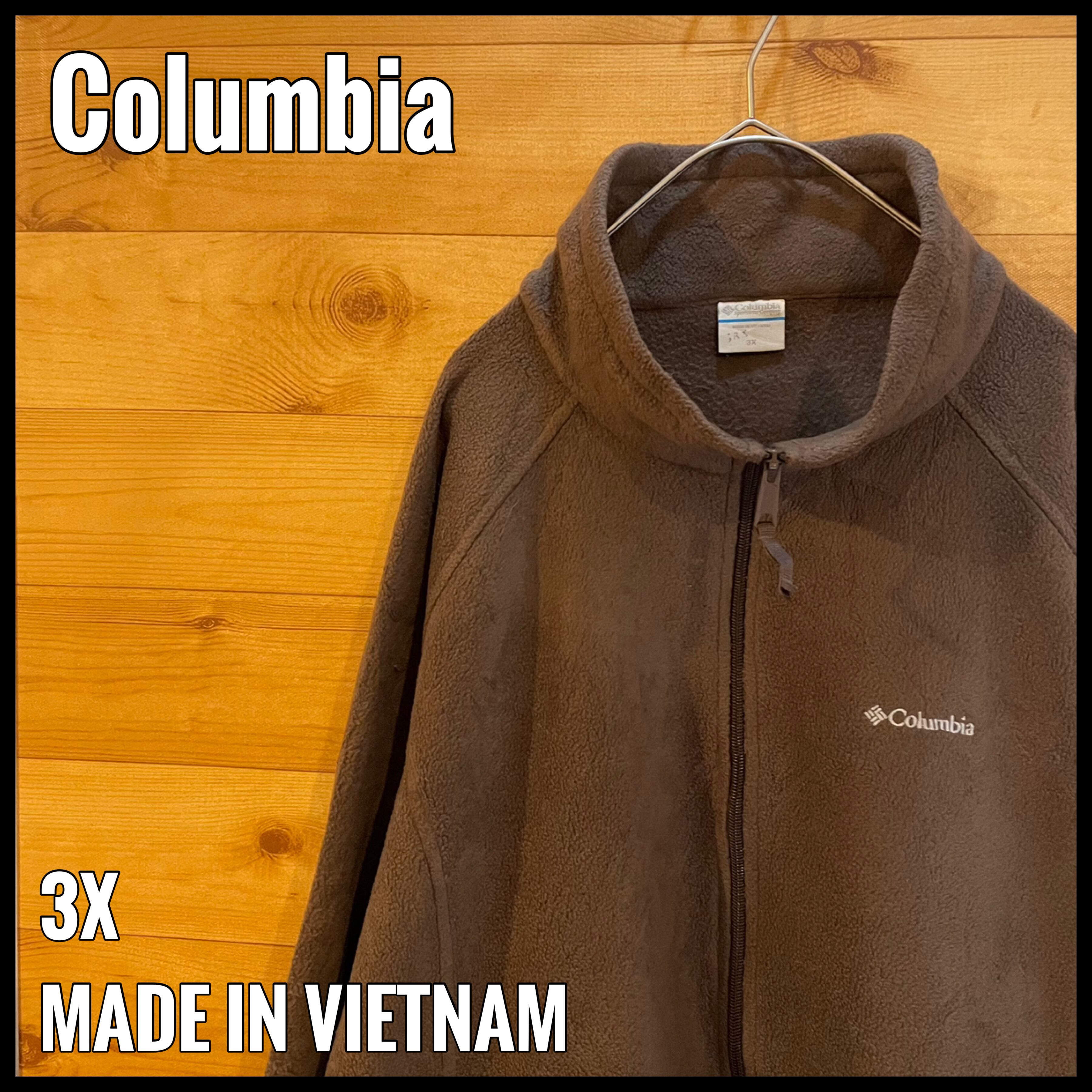 Columbia】フリース ジャケット 刺繍ロゴ ワンポイントロゴ 3X ワイド