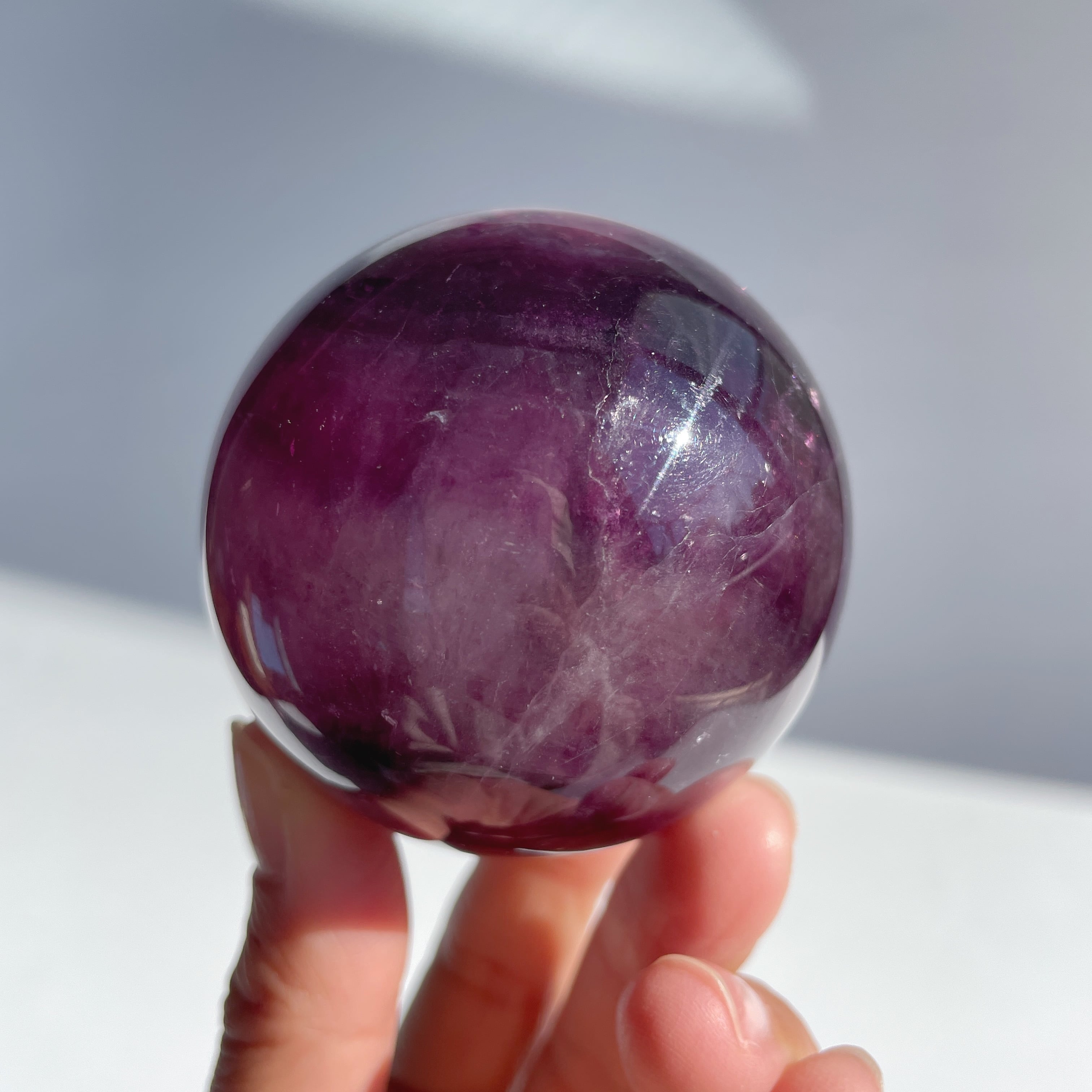 パープルフローライト スフィア（丸玉）04◇Purple Fluorite