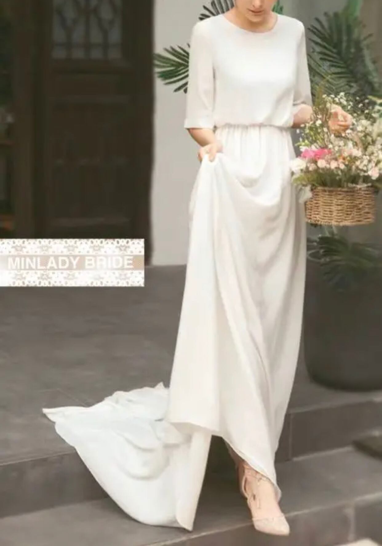 専門ショップ 新品 カジュアルドレス シンプル ウエディングドレス Mk004 ウェディングドレス