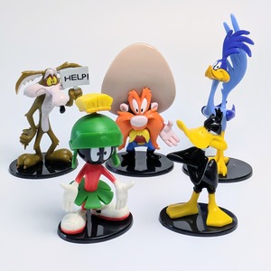 ☆ VINTAGE90' ☆ 【 Looney Tunes ( ルーニーテューンズ )】 PVCフィギュア 5Pセット ver.4 〚アメリカン雑貨 アメトイ〛