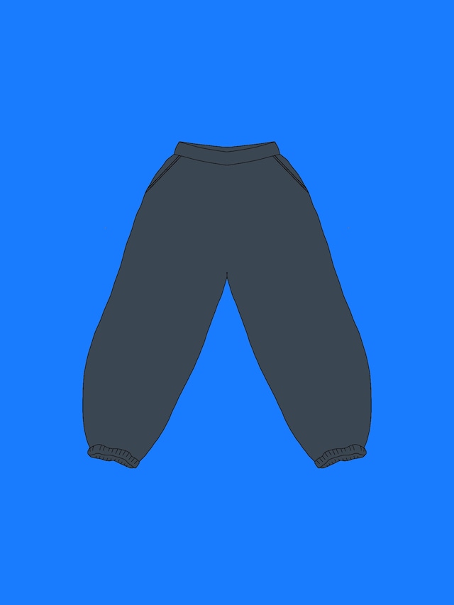 ヴィンテージスウェットロングパンツ　ダークブルーグレー