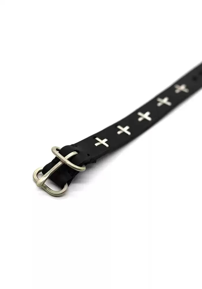 【ORV0136】Black Leather Buckle Bracelet