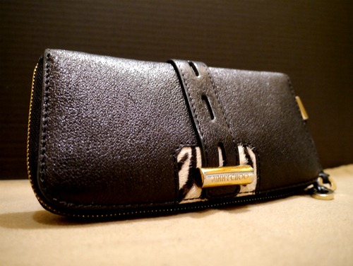 美★JIMMYCHOOジミーチュウ ラウンドZipレザー 長財布★クラッチ