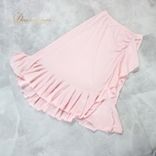 社交ダンス 衣装 スタンダード スカート レッスンウェア 練習着 女性用 オールシーズン チャコット Chacott ピンク系 無地 シンプル フリル ポリエステル 伸縮性 ウエストゴム仕様 総丈 約68.5cm ウエスト 約28.5cm 日本製 洗練されたデザイン 華やかさ 上品