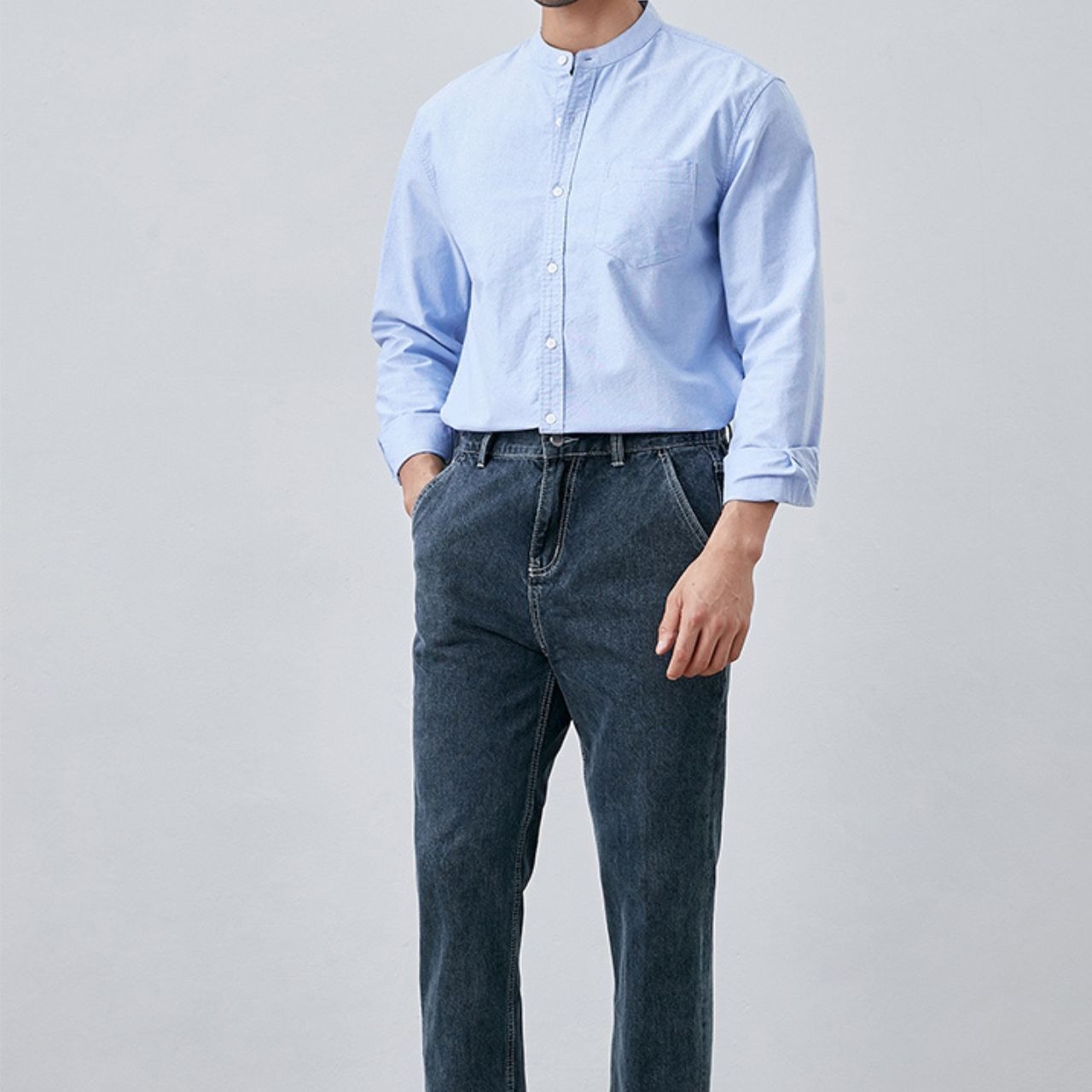 スタンドカラーベーシックシャツ MT0210006