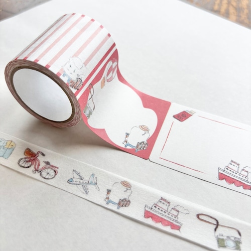 【ロール付箋】muuちゃん - Travel - 40mm×3m (60cut) | spicaの庭 (RF2)