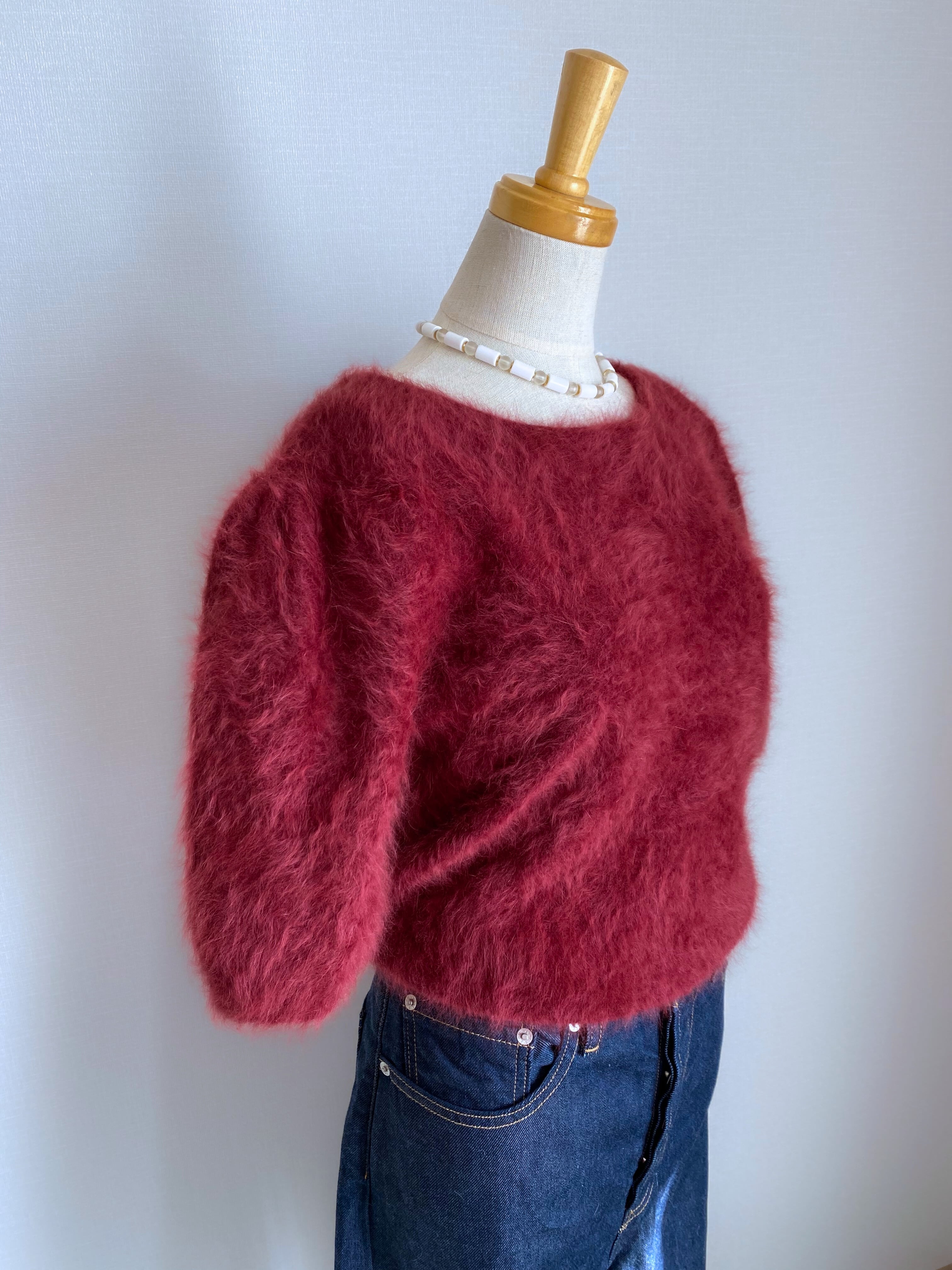 Bordeaux color angora 100% top | UTO used store