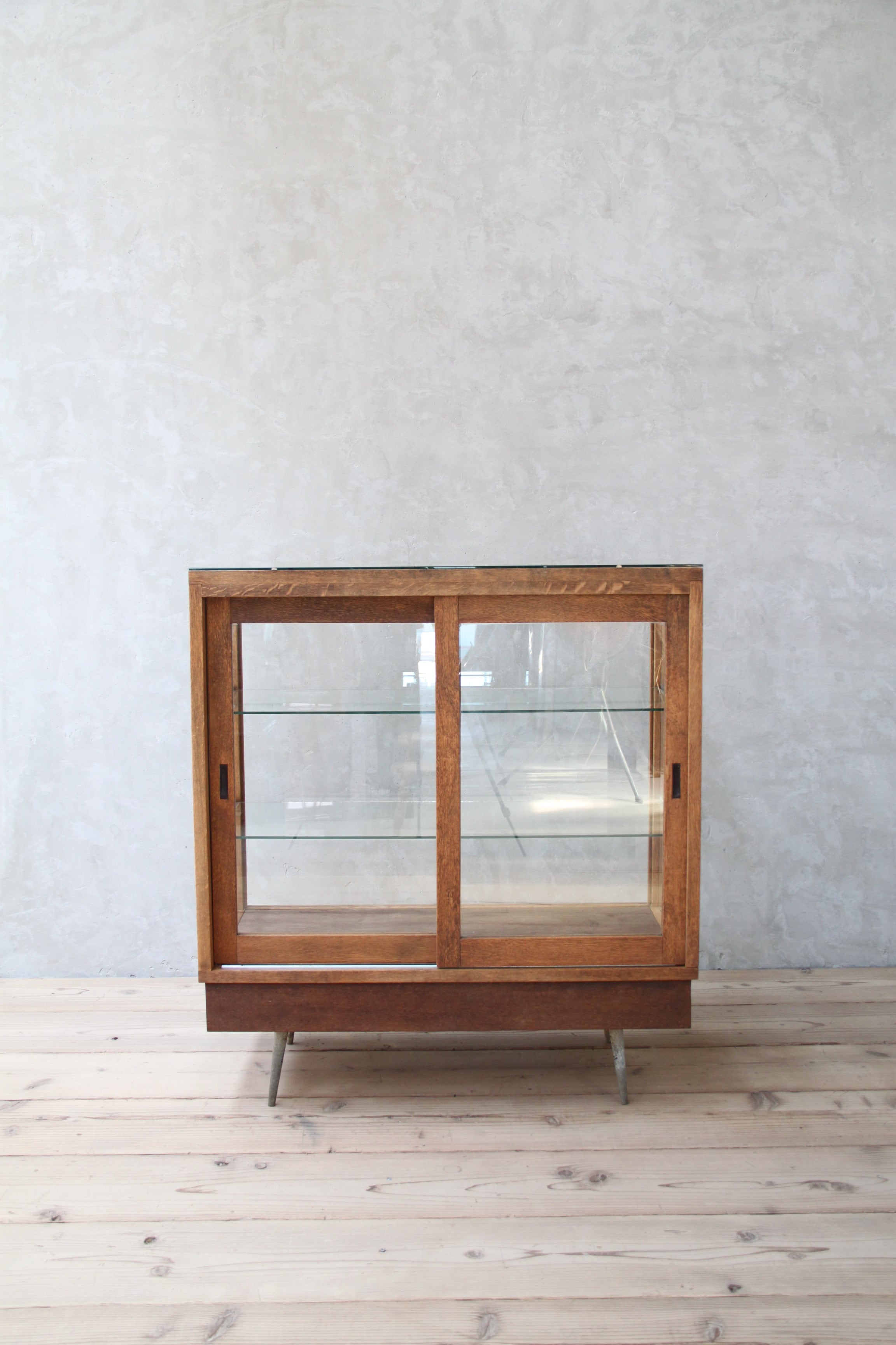コンパクトなガラスショーケース 古家具/アンティーク/ガラスケース