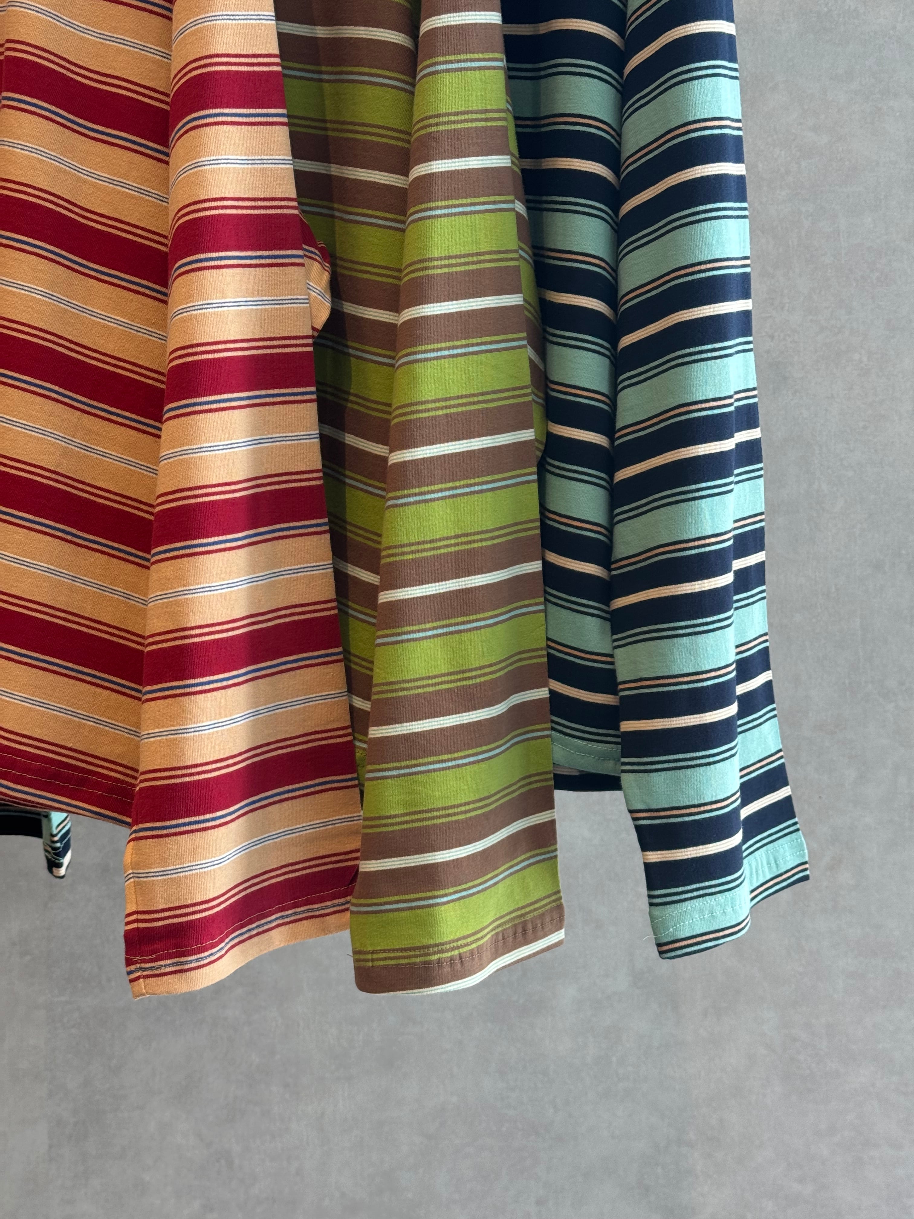 fa double border multi color long T-shirt