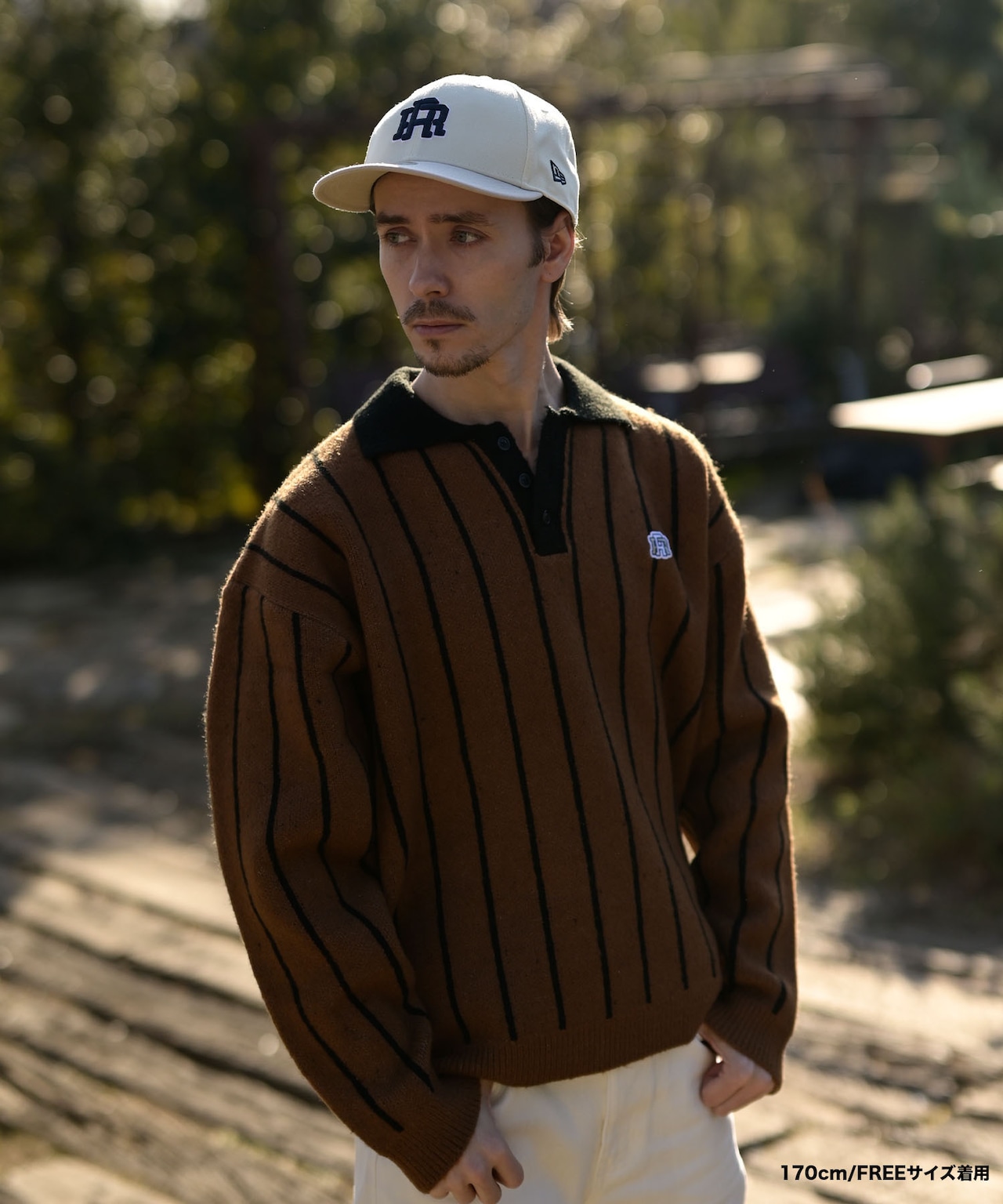 【#Re:room】STRIPE BIG KNIT POLO［REK137］