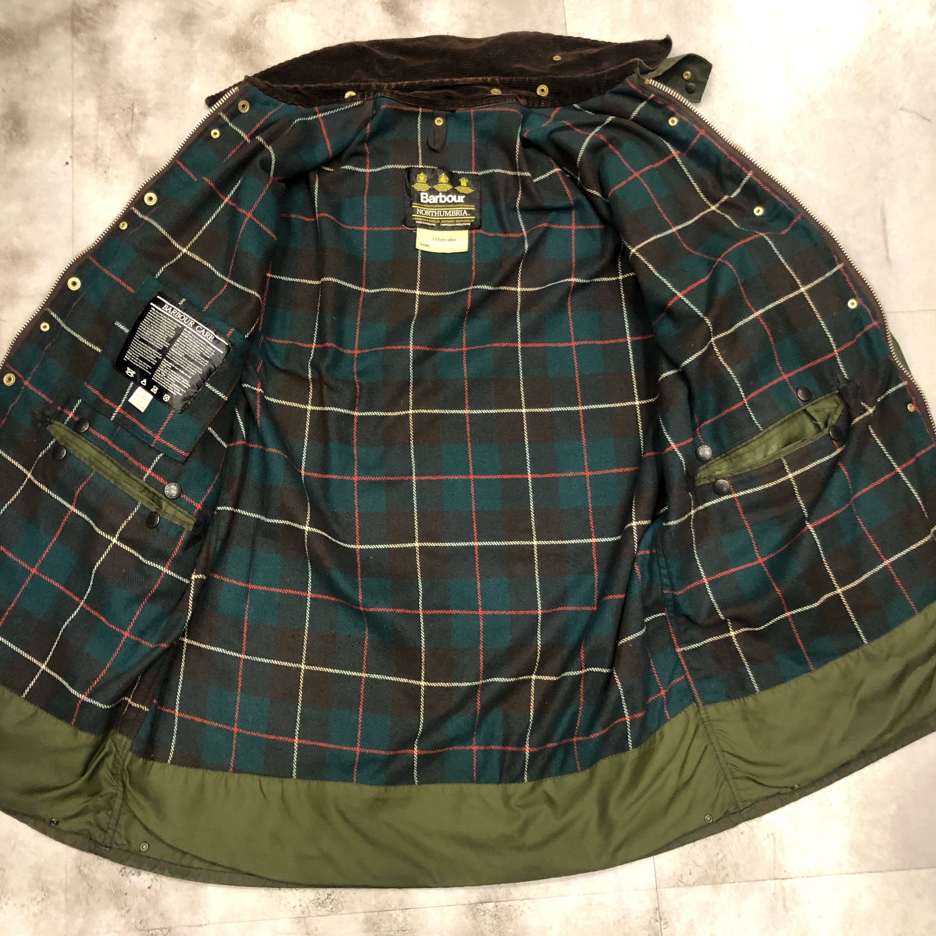 【81年製(レア個体)】Barbour Northumbria BARBOUR NORTHUMBRIA 1980's size : 46 | safarionline