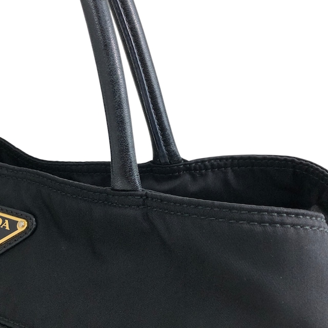 PRADA プラダ ショルダーバッグ ブラック トライアングルロゴ ナイロン 2WAY トートバッグ vintage ヴィンテージ オールド 2krwdw
