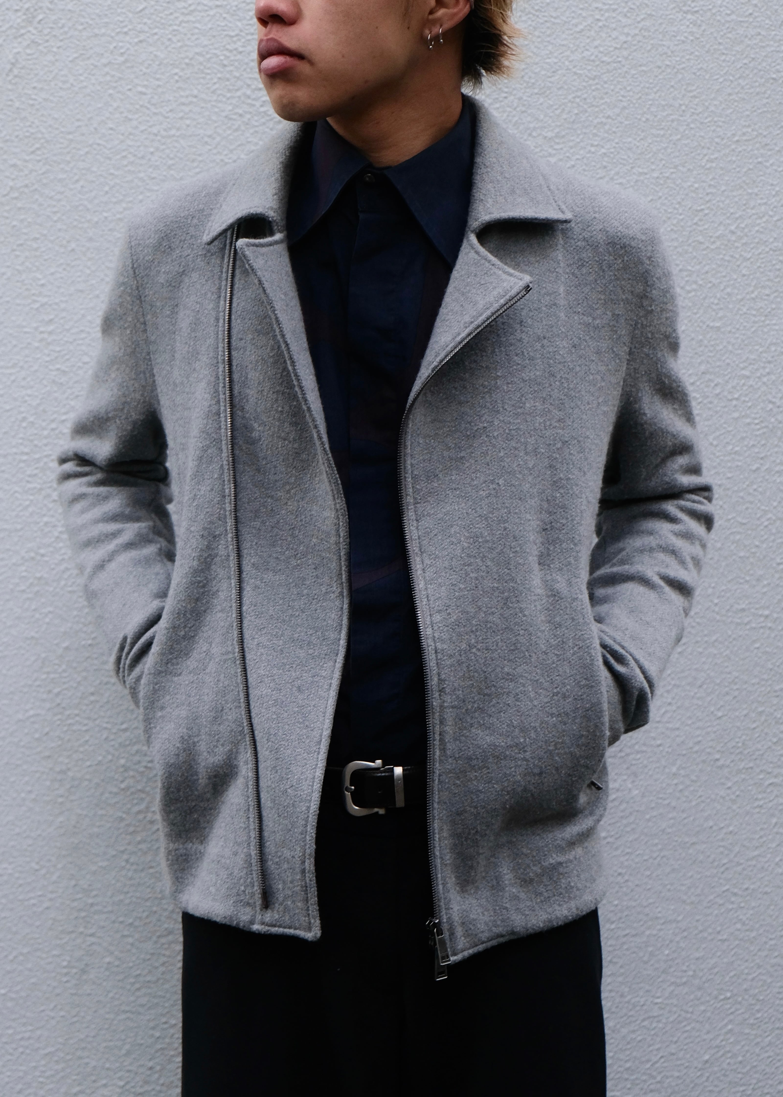 JIL SANDER by RAF SIMONS cashmere wool riders jacket | CETTEN
