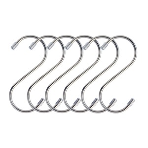 【特価処分】レック ステンレス S字フック 大 6個入 耐荷重 9kg