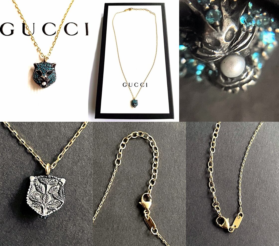 GUCCI グッチ マルシェ デ メルヴェイユ キャットヘッド ペンダント 