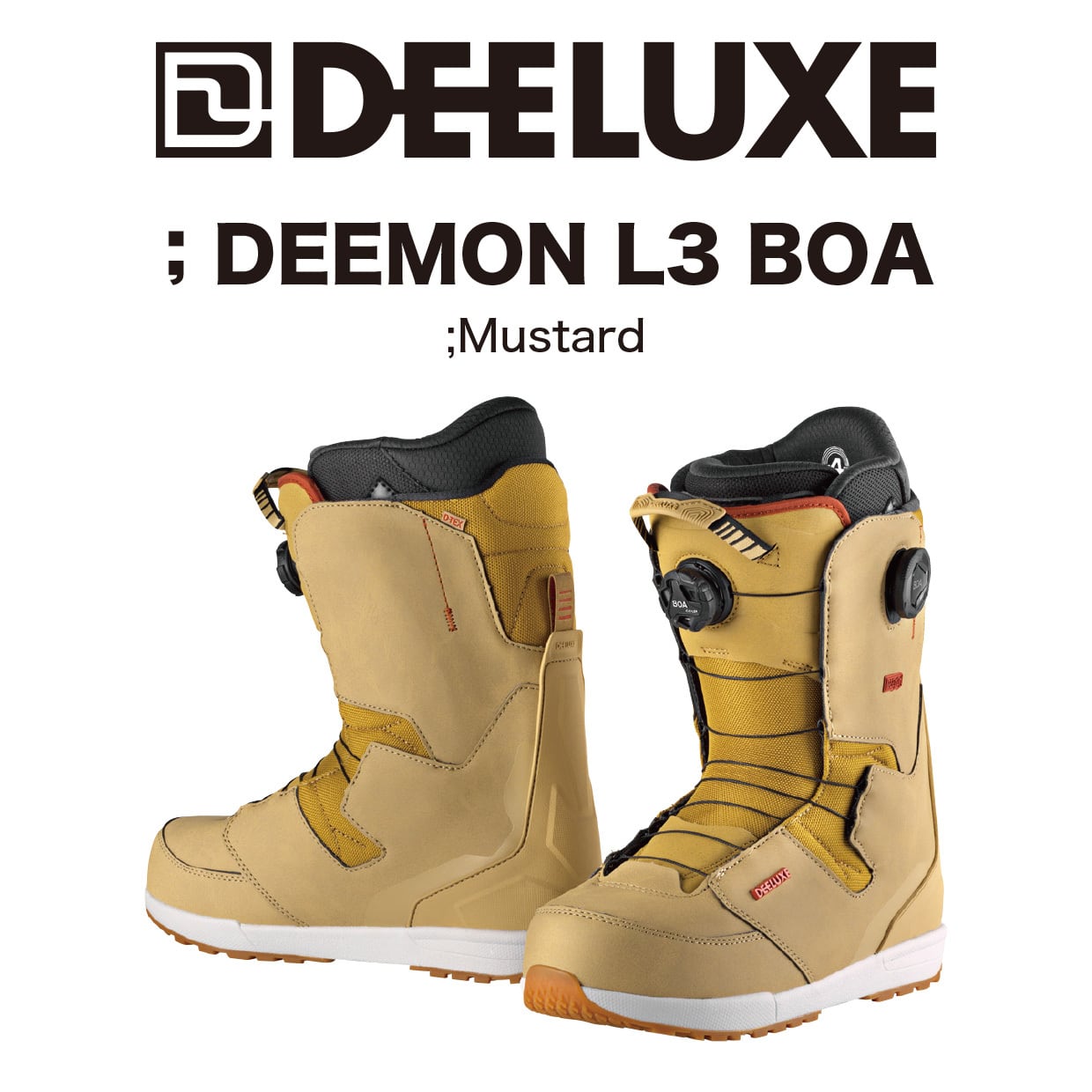 23-24年モデル DEELUXE .『 DEEMON L3 BOA 』. Mustard . ディー 