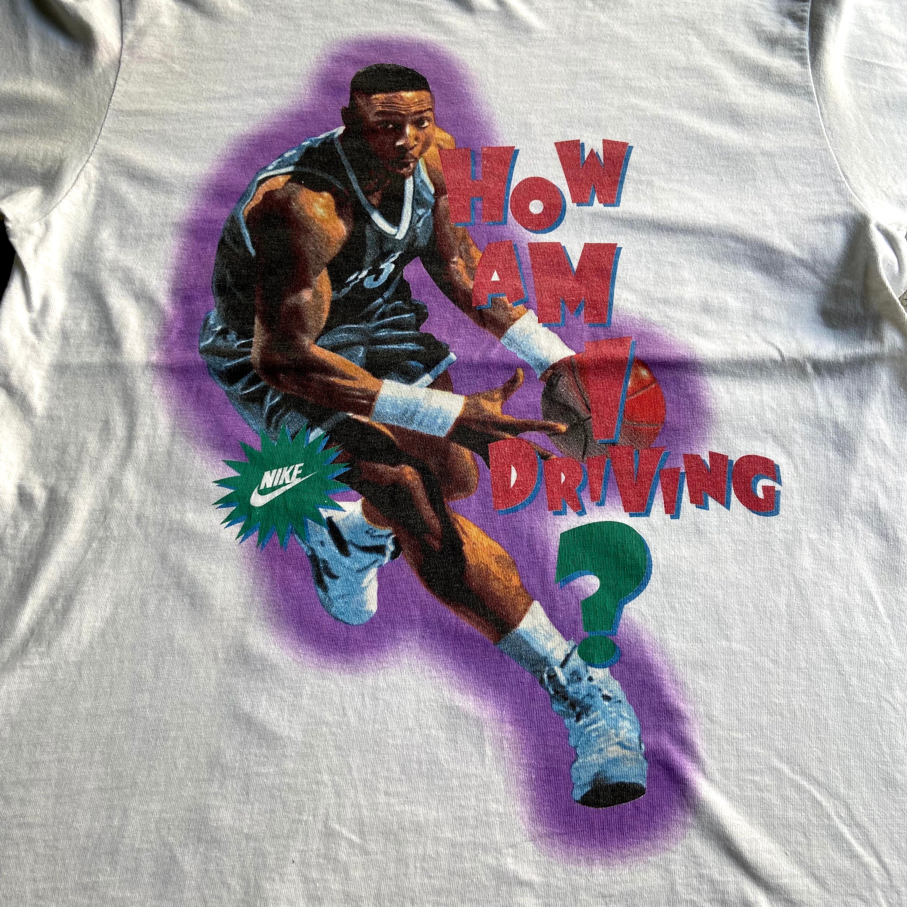 90年代 銀タグ USA製 NIKE ナイキ アロンゾ・モーニング 両面プリントTシャツ メンズM 古着 ALONZO MOURNING NBA  バスケ 90s ヴィンテージ ビンテージ バックプリント ホワイト 白 【Tシャツ】【SA2204】 | cave 古着屋【公式】古着通販サイト