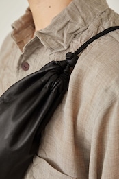 i’m here - TUBE Leather Bag :Black|チューブ型/カウレザー