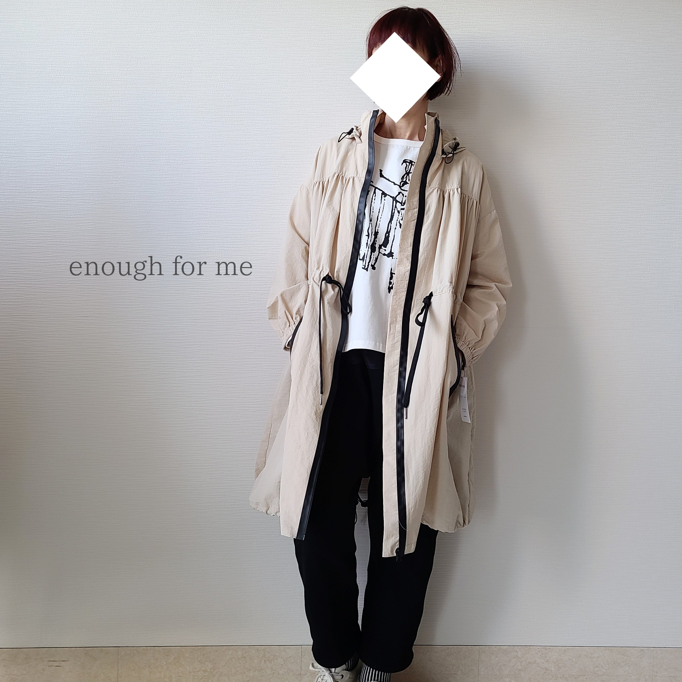 【enough for me】ギャザーコート(24004)