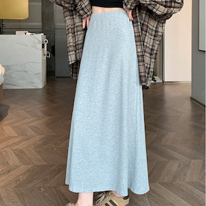 High-waist hip-hugging A-line flared skirt with draped (SN382)