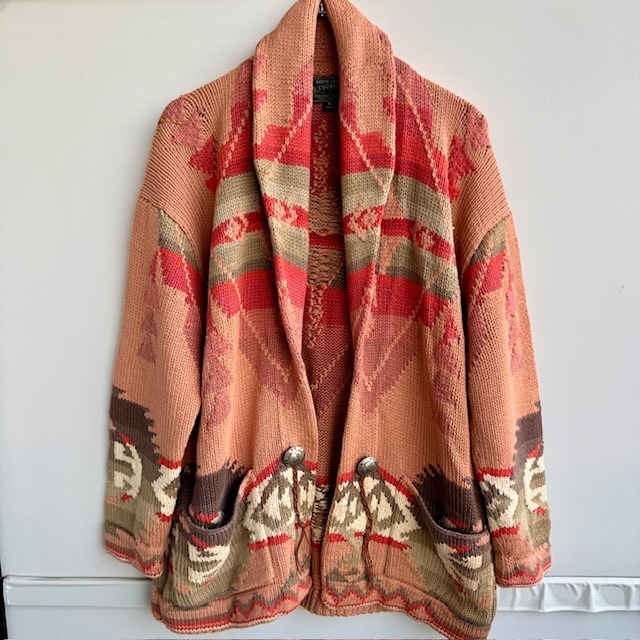 Ralph Lauren Country コットンハンドニット 80s 画像3