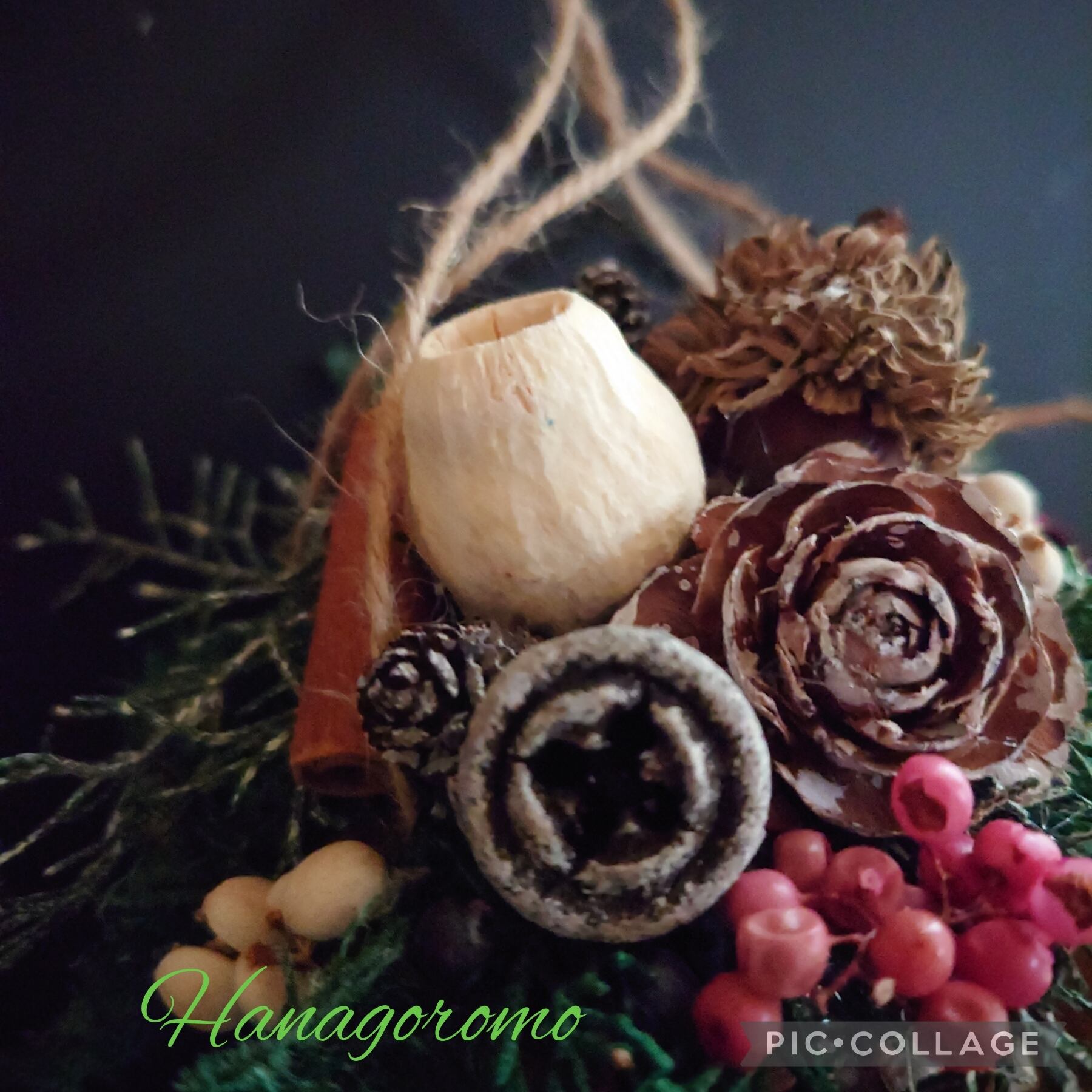 松ぼっくりXmasアレンジ | Hanagoromo