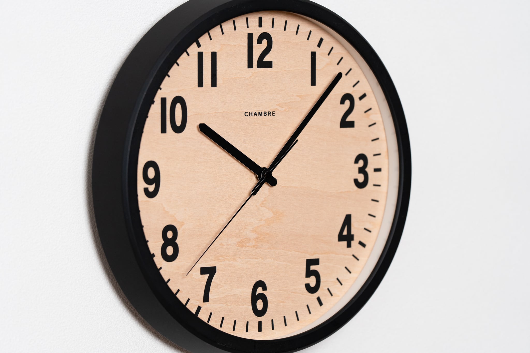 電波時計 PUBLIC CLOCK BLACK -renewal- | シャンブル【CHAMBRE】by