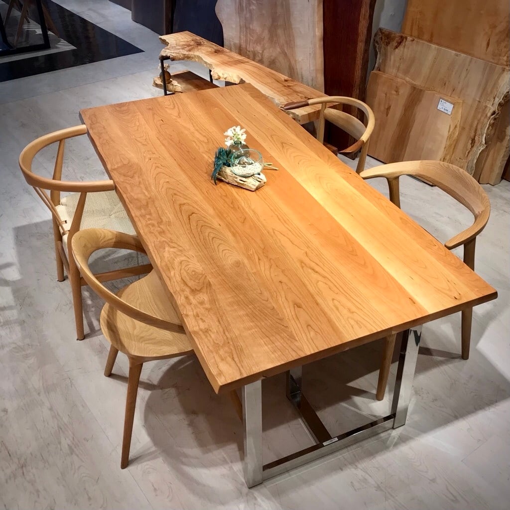 アメリカンブラックチェリー7PIECES_1800×840×30_横浜元町店_テーブル