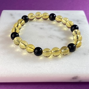 【金運覚醒】金龍ブレスレット　モリオン×シトリン