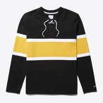 Lace-Up Hockey Jersey(Black/White/Gold)