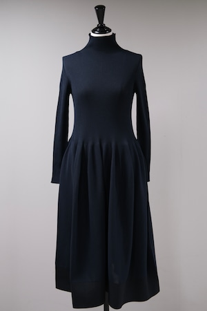 【CFCL】RIVULET HIGHNECK LONG SLEEVE DRESS -black