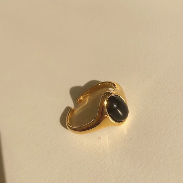 black stone ring