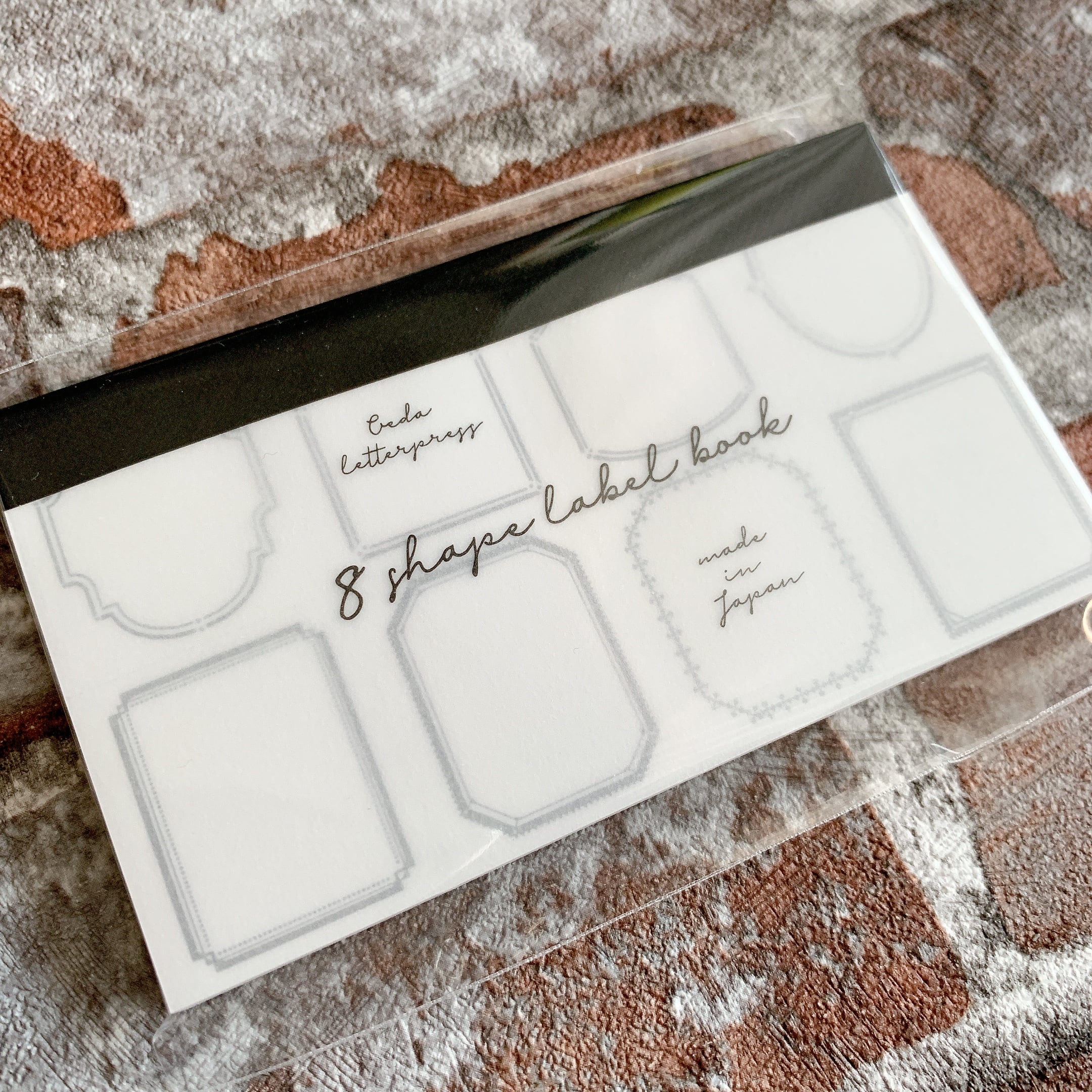 8shape label book 【Frame】活版印刷 ラベルブック 大枝活版室