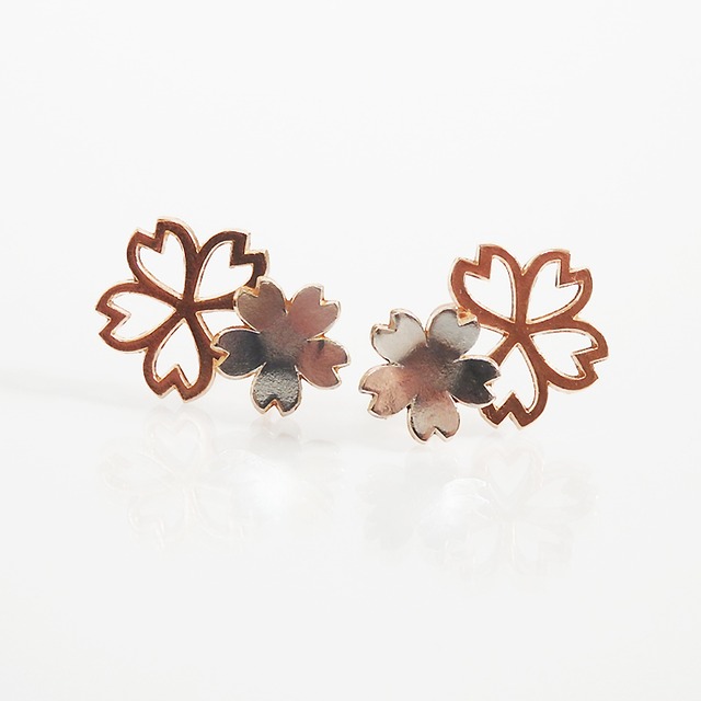 Sakura Blossom *〜桜のピアス〜* (silver×pink gold)