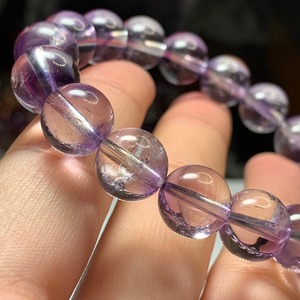 1.1部ファントム状☆可愛いコントラスト・エレスチャルアメジスト ブレスレット