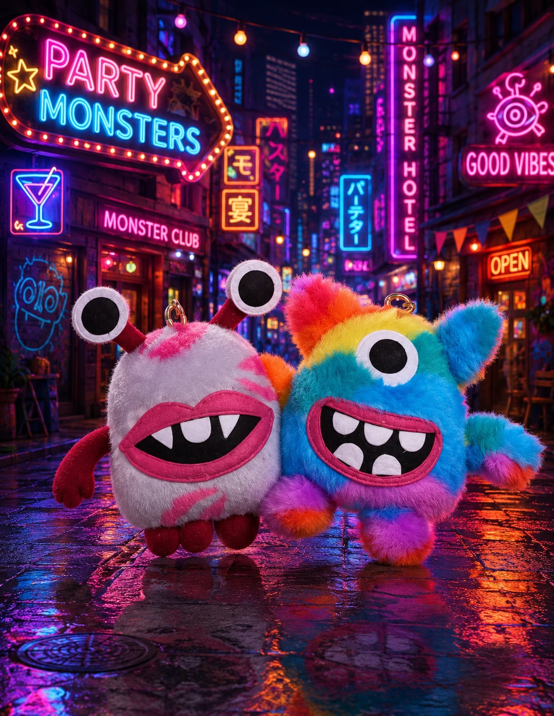 【オーナーグッズ】チャームにもなるフェレットトイ　PARTY　MONSTERS　RAYVY(レイビー)