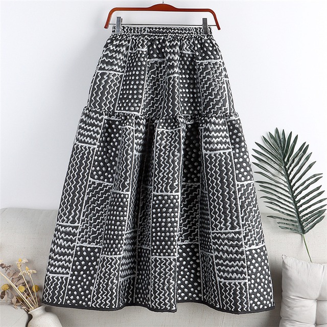 【一部カラー即納】【再入荷】Pattern switching skirt【OP22030901】