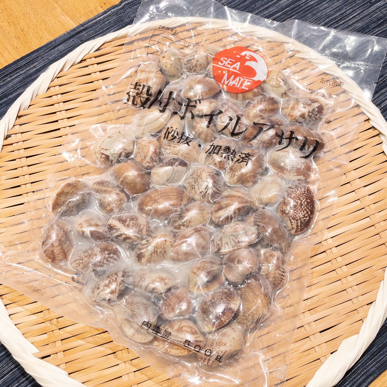 0873)殻付ボイルアサリ（500g）　【公式】羽田市場【漁師さん応援プロジェクト】