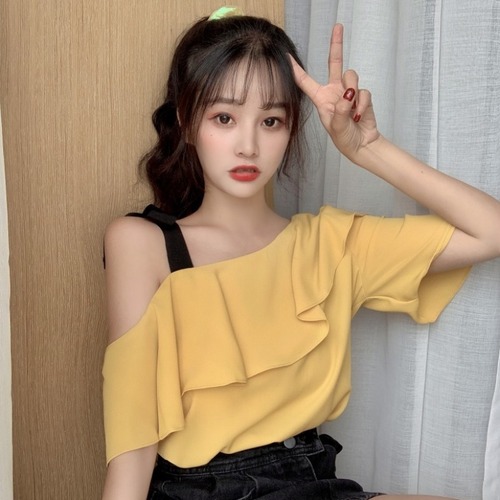 ✞ ストラップレスシフォンシャツブラウストップス スウィート ✞ゴスロリ SM ミリ 甘ロリ クラロリ 和ロリ エレガント 黒ロリ 姫ロリ 華ロリ BB-BB8749029