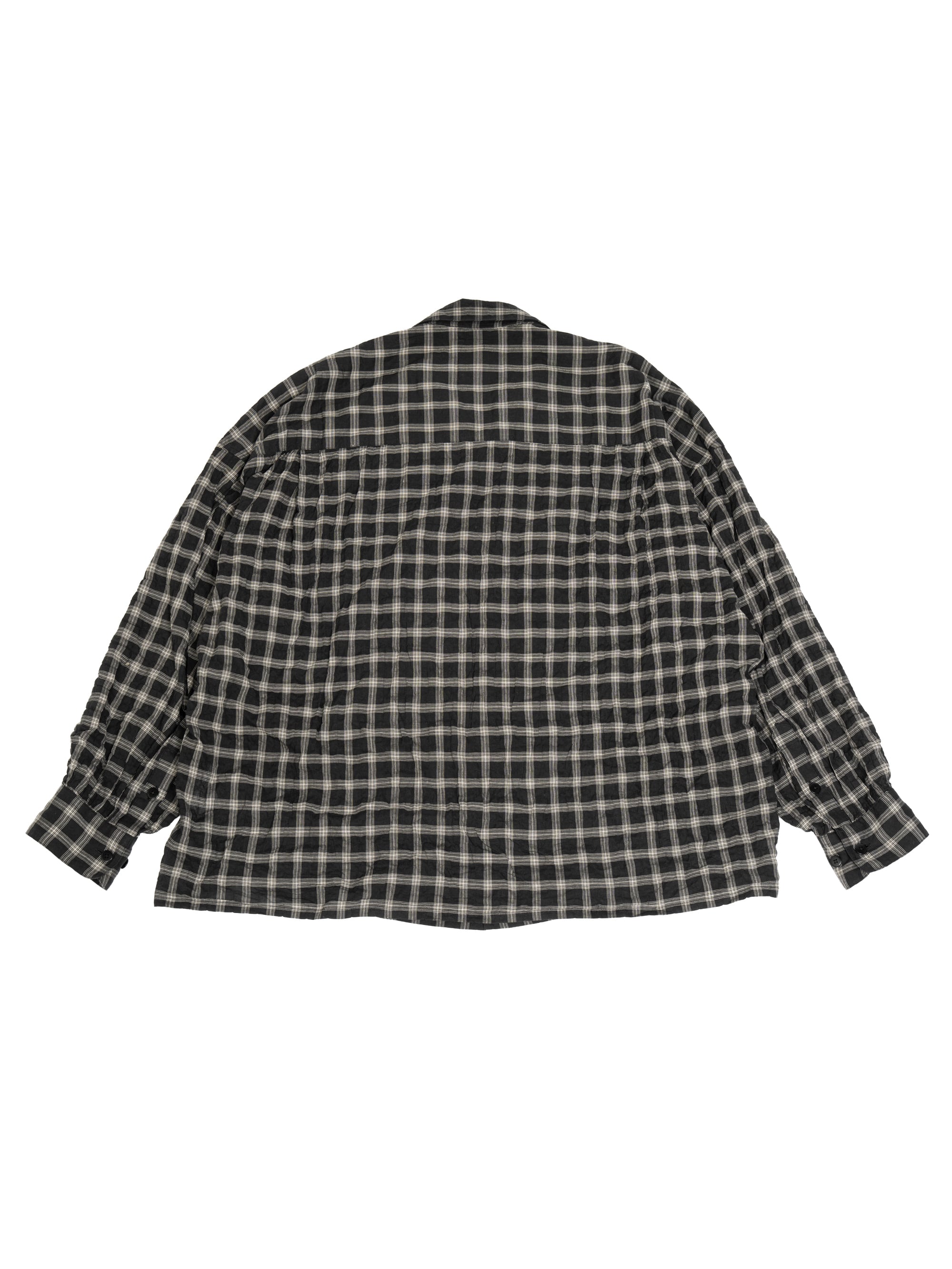 KAJA ORGANIC COTTON CHECK OPEN COLLAR SHIRT | KAJA