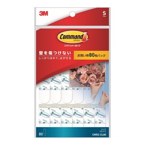 【在庫処分】3M コマンド タブ 透明 クリア パック Sサイズ 耐荷重400g 80枚 CMR2-CL80